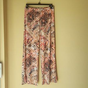 Patterned Wide Leg/Palazzo Pants - Chico's - 1/M